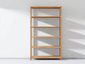 Bibliothèque en bois 90x35x180 cm - bois clair - salon et entrée design ouvert