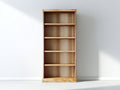 Bibliothèque ouverte en bois 76x31x185 cm - bois naturel - design moderne - adaptée au salon