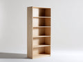 Bibliothèque en bois 78x32x180 cm - bois clair - design moderne - adaptée au salon