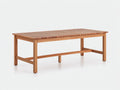 Table de jardin en bois 200x90x75 cm - brun clair - usage extérieur design à lattes